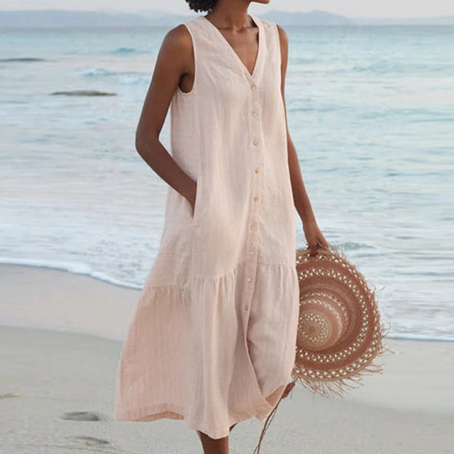LYRA - Spring/Summer Dress with V-Neck