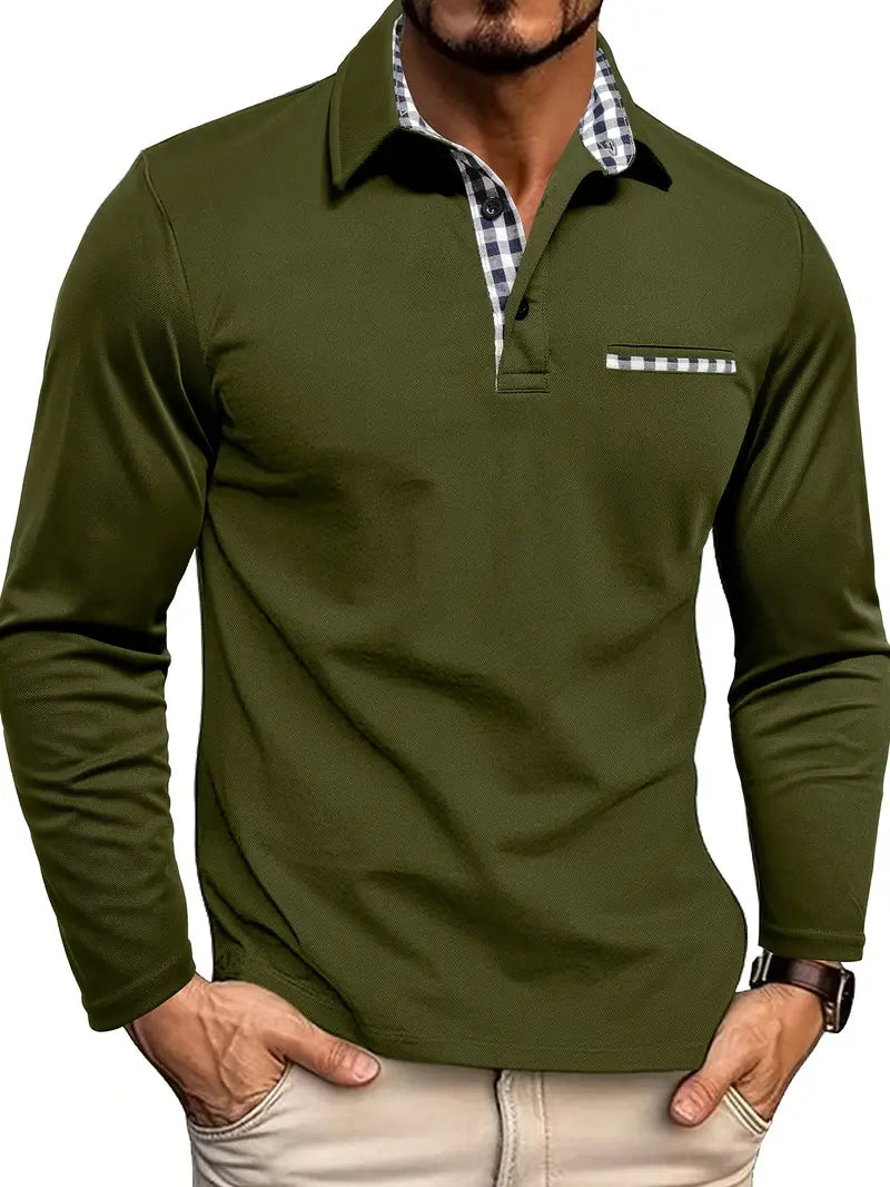 ARVID – Classic long-sleeved polo shirt
