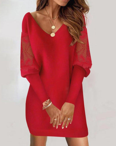 NOVA - Elegant Lace Sleeve Dress