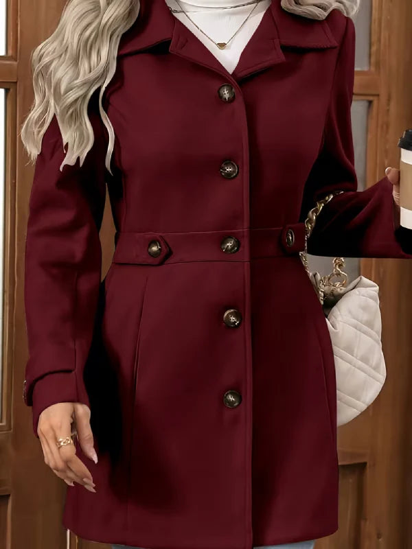 TRUDY - Elegant Tweed Winter Coat