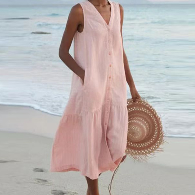 LYRA - Spring/Summer Dress with V-Neck