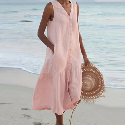 LYRA - Spring/Summer Dress with V-Neck