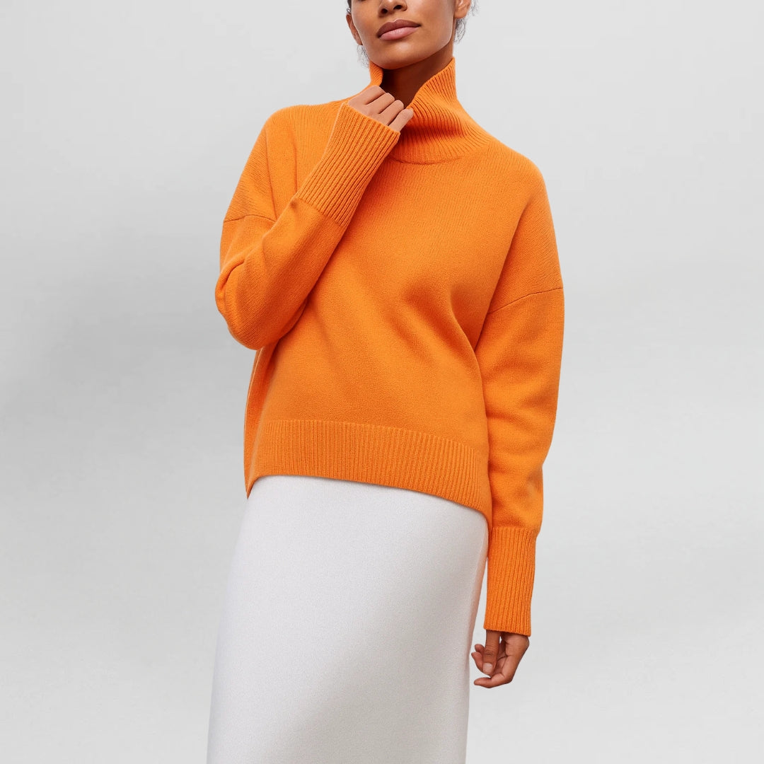 STEFANIE - Knit Sweater with Turtleneck