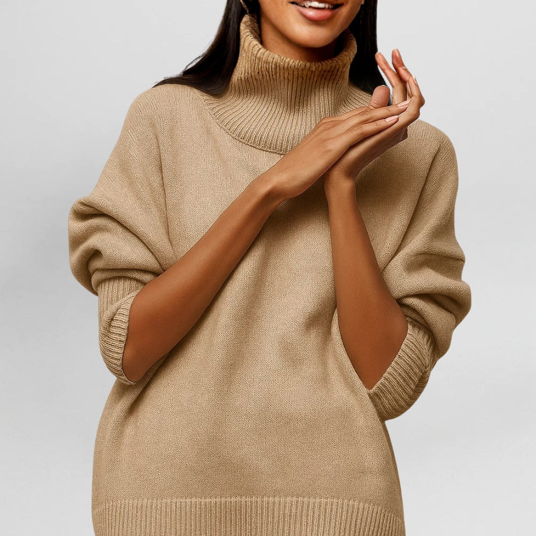 STEFANIE - Knit Sweater with Turtleneck