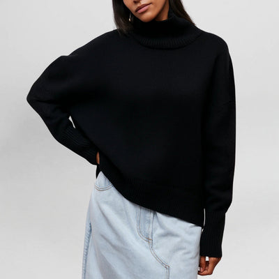 STEFANIE - Knit Sweater with Turtleneck