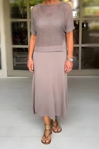 NORMA - Spring Dress with Knitted Top