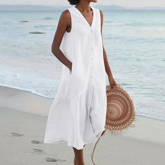 LYRA - Spring/Summer Dress with V-Neck