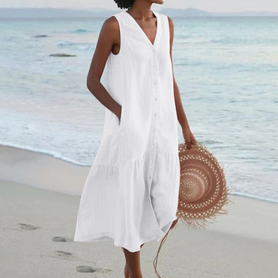 LYRA - Spring/Summer Dress with V-Neck