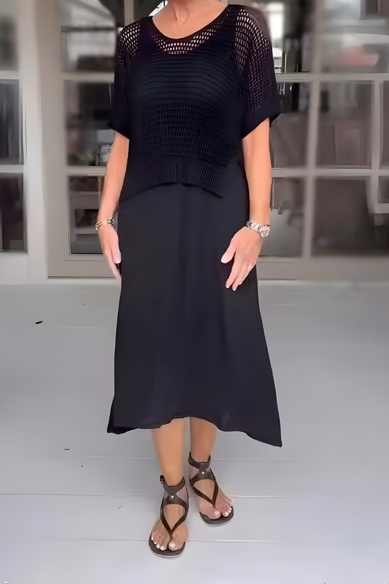 NORMA - Spring Dress with Knitted Top