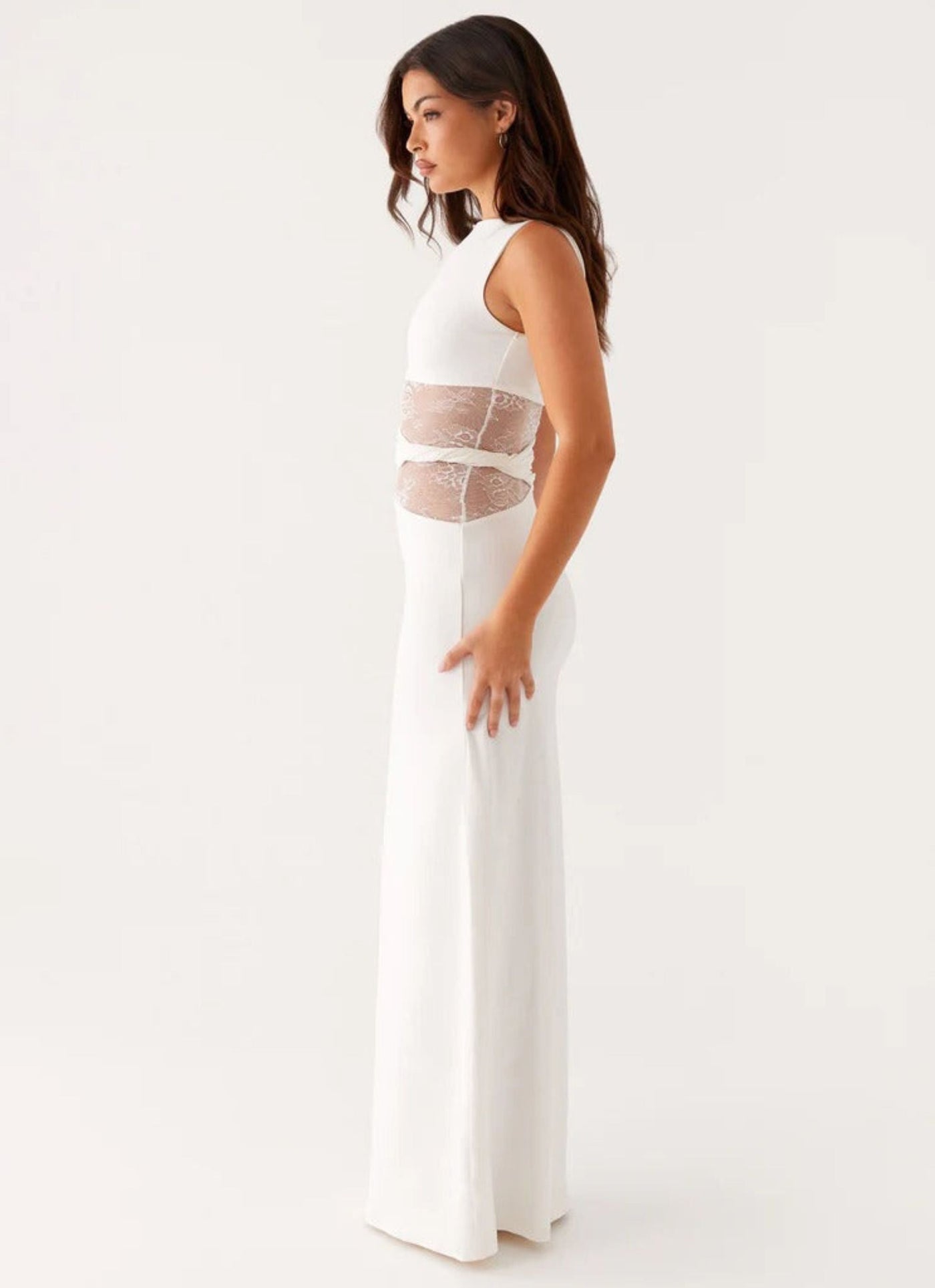 LENI - Figure-Hugging Maxi Dress with Subtle Cutouts and Lacing