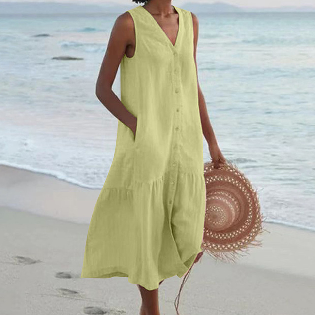 LYRA - Spring/Summer Dress with V-Neck