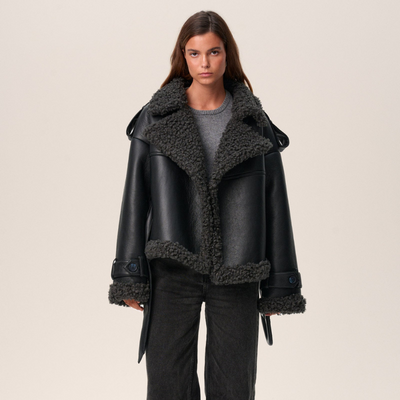 ELVIRA - Belted Shearling Coat