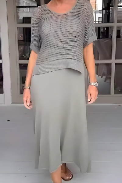 NORMA - Spring Dress with Knitted Top