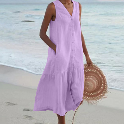 LYRA - Spring/Summer Dress with V-Neck