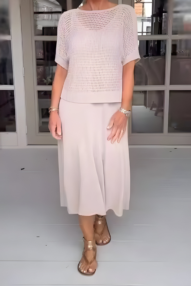 NORMA - Spring Dress with Knitted Top