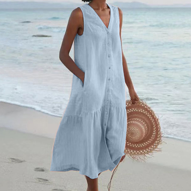 LYRA - Spring/Summer Dress with V-Neck