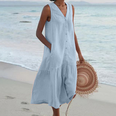 LYRA - Spring/Summer Dress with V-Neck
