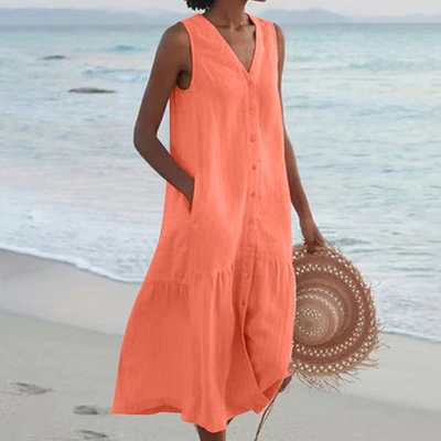 LYRA - Spring/Summer Dress with V-Neck