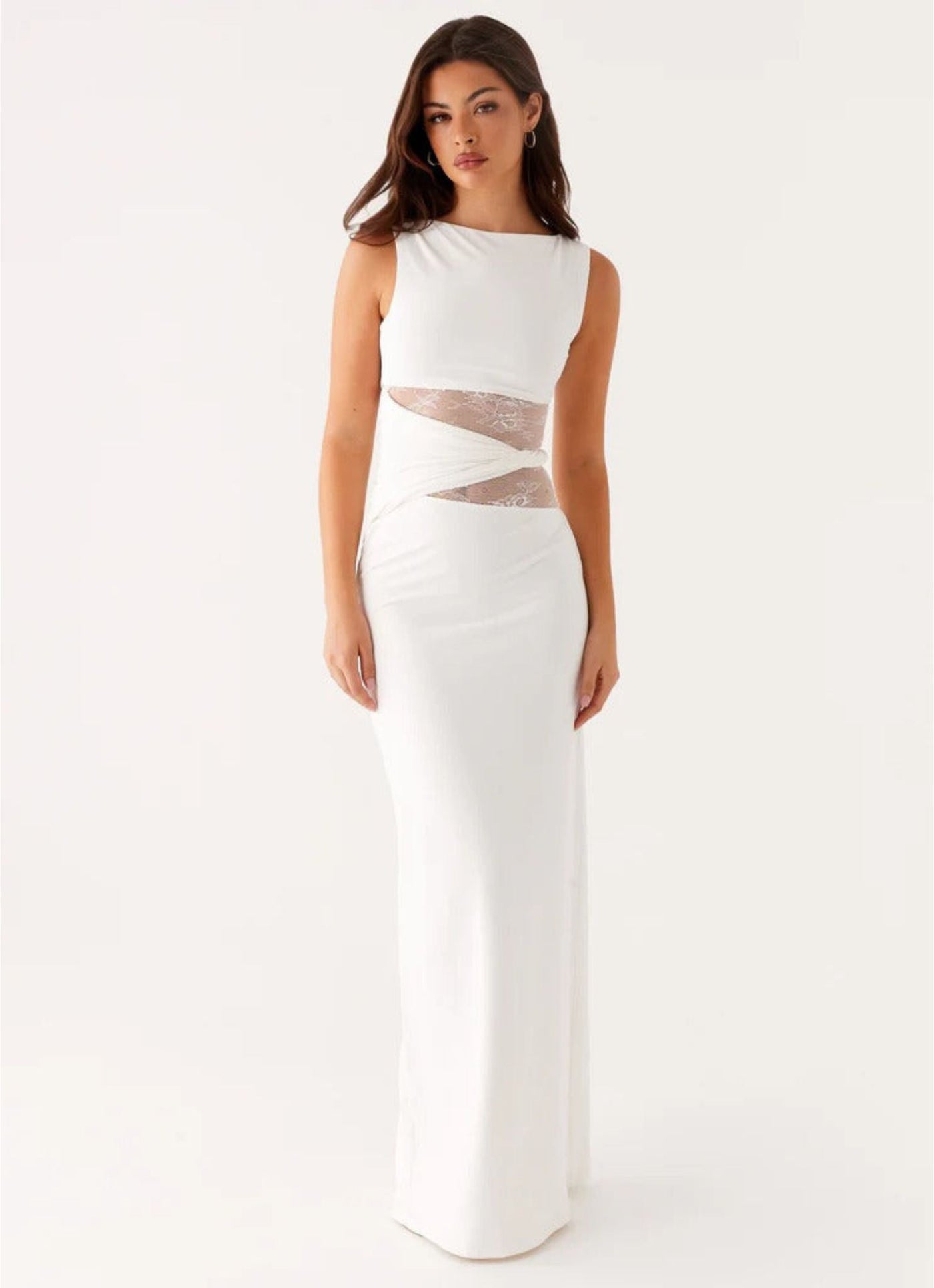 LENI - Figure-Hugging Maxi Dress with Subtle Cutouts and Lacing