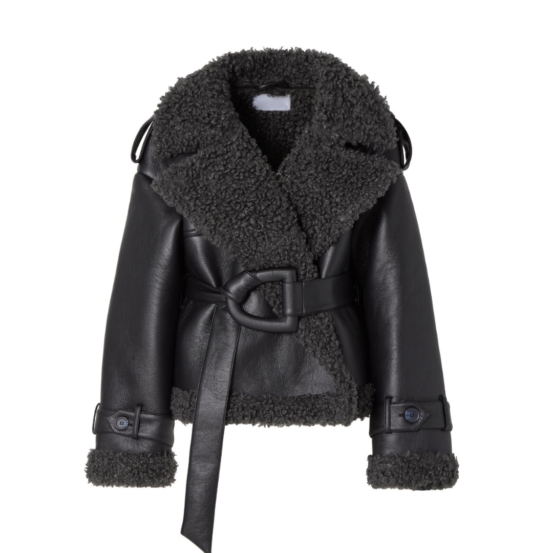 ELVIRA - Belted Shearling Coat