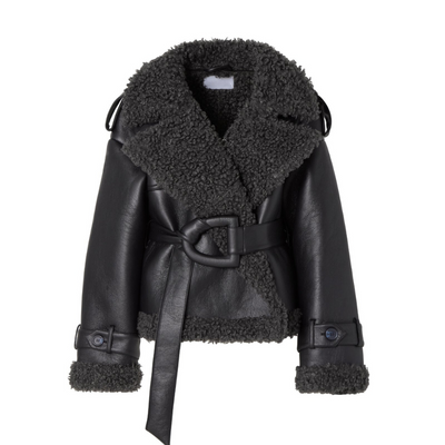 ELVIRA - Belted Shearling Coat