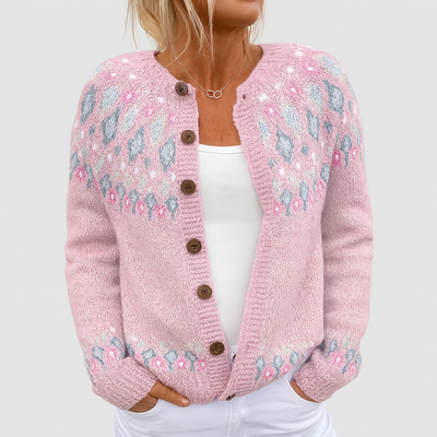 SARAH - Loose Knit Cardigan with Pattern