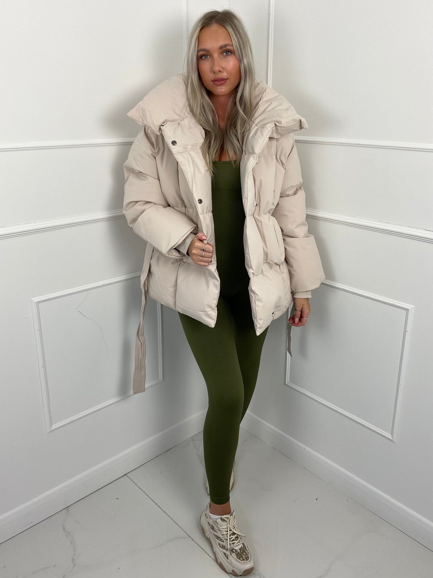 KARLY - Short Belted Puffer Jacket