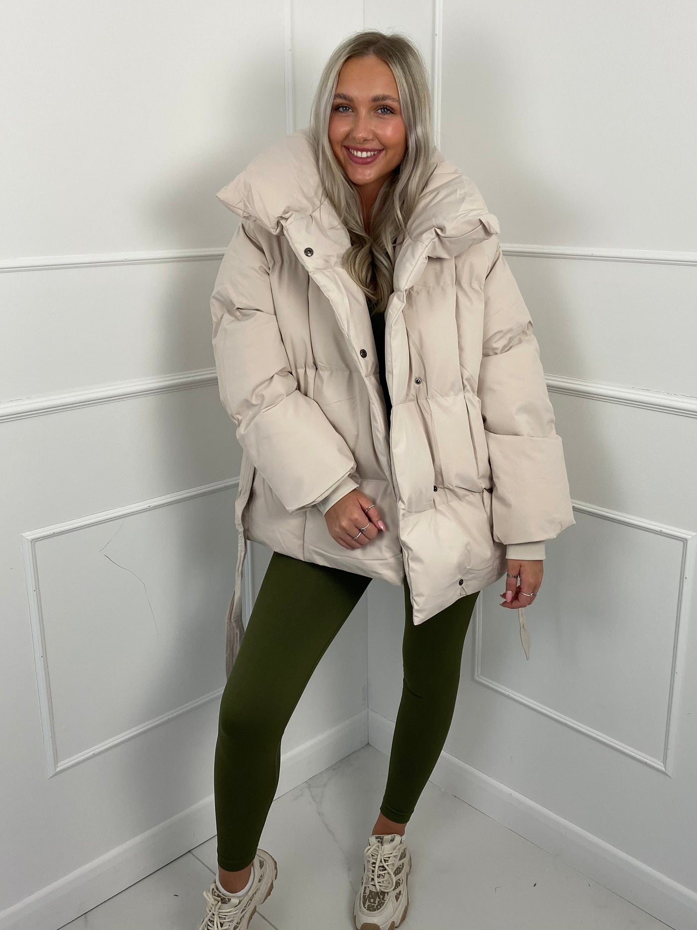 KARLY - Short Belted Puffer Jacket