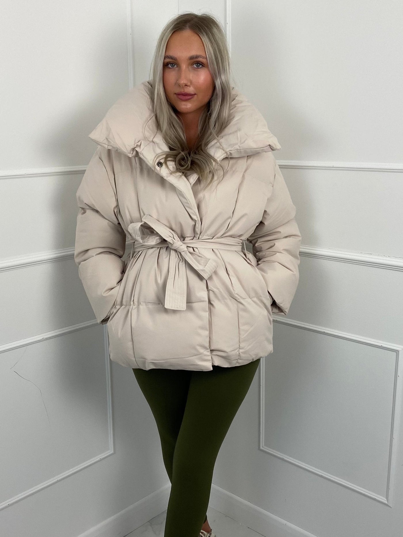 KARLY - Short Belted Puffer Jacket