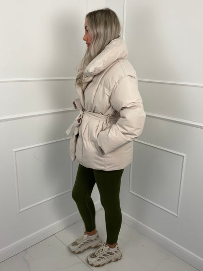 KARLY - Short Belted Puffer Jacket