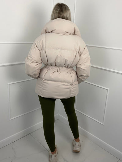 KARLY - Short Belted Puffer Jacket