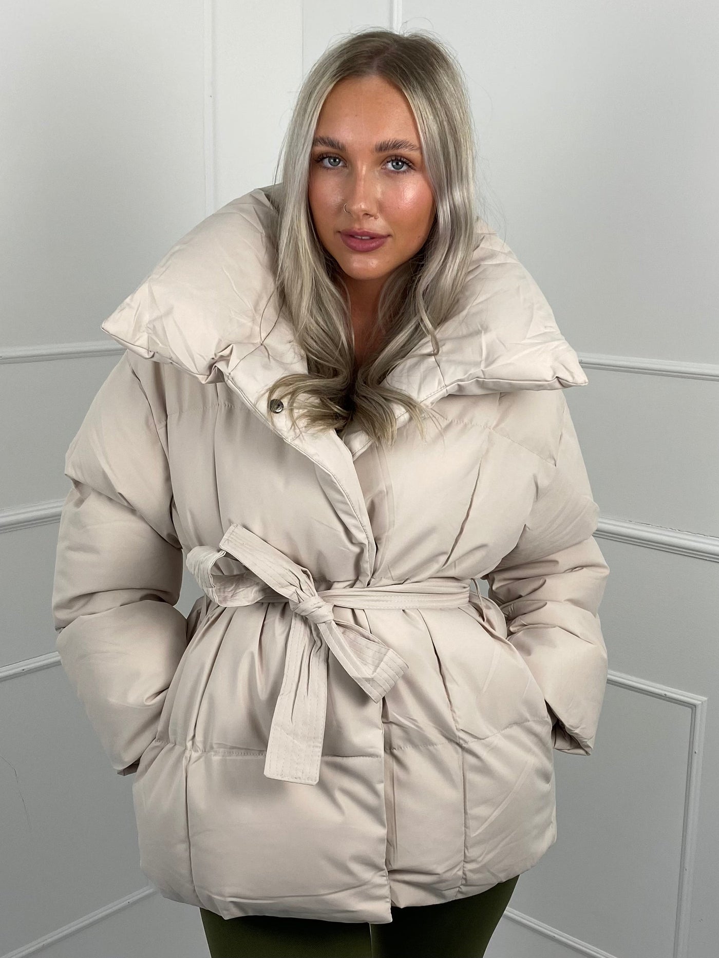 KARLY - Short Belted Puffer Jacket