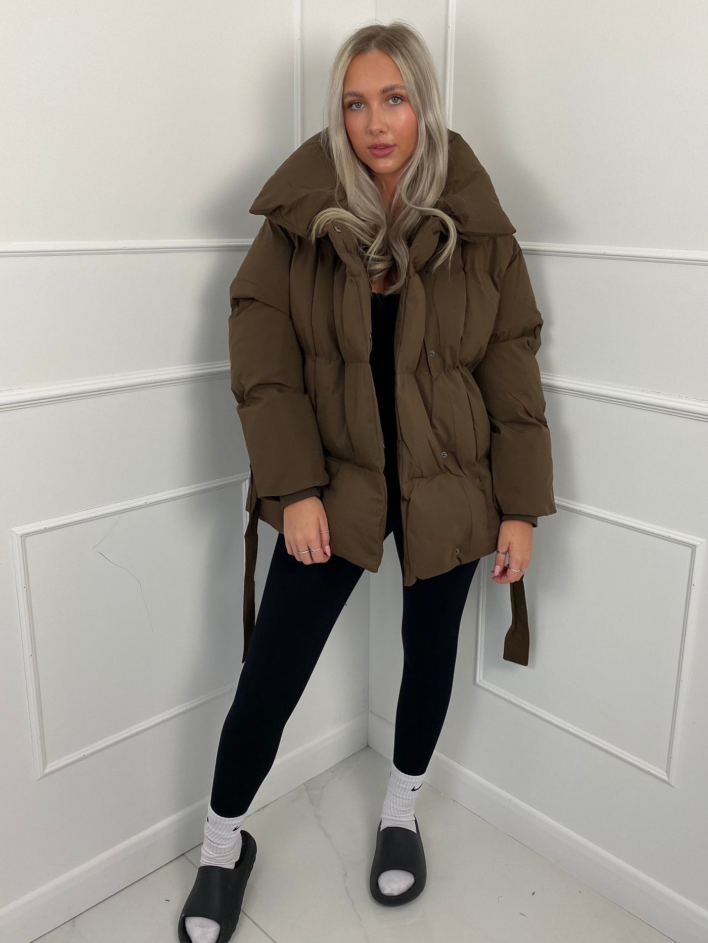 KARLY - Short Belted Puffer Jacket