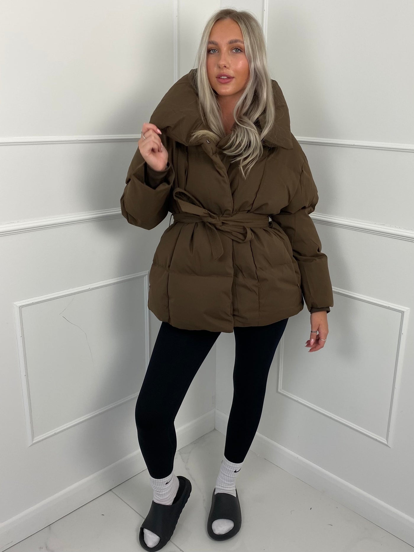 KARLY - Short Belted Puffer Jacket