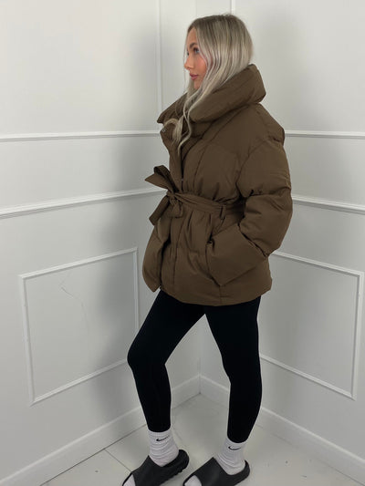 KARLY - Short Belted Puffer Jacket