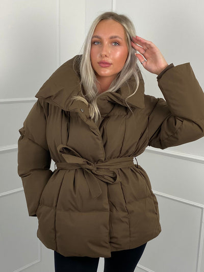 KARLY - Short Belted Puffer Jacket