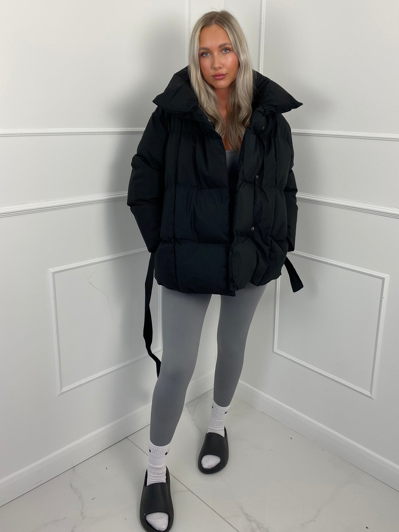 KARLY - Short Belted Puffer Jacket