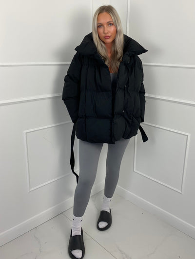 KARLY - Short Belted Puffer Jacket
