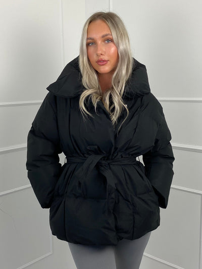 KARLY - Short Belted Puffer Jacket