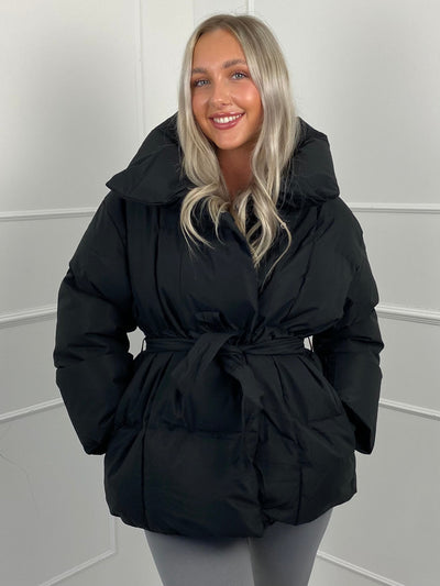 KARLY - Short Belted Puffer Jacket