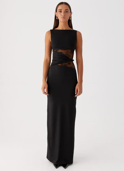 LENI - Figure-Hugging Maxi Dress with Subtle Cutouts and Lacing