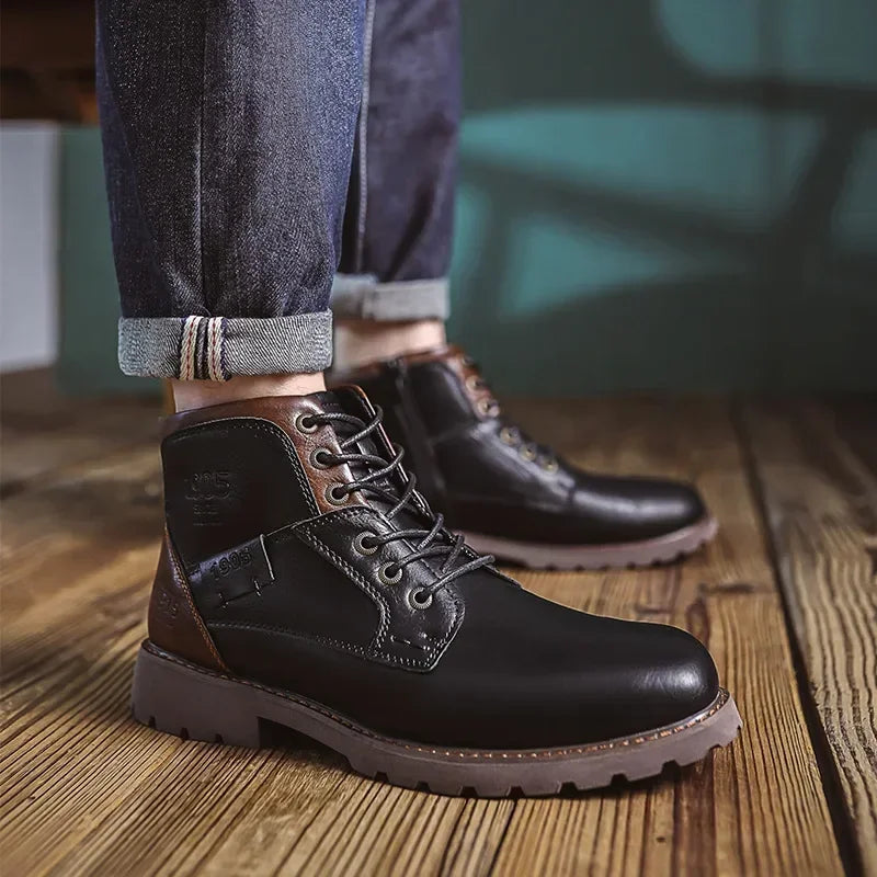Parker | Leather Ankle Boots for Men in British Style