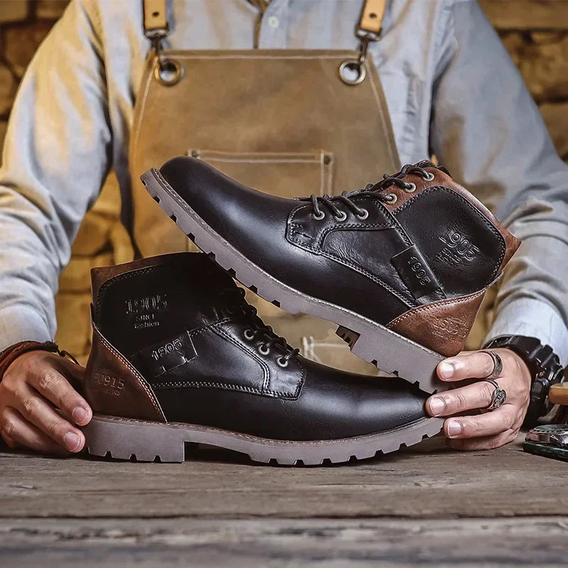 Parker | Leather Ankle Boots for Men in British Style