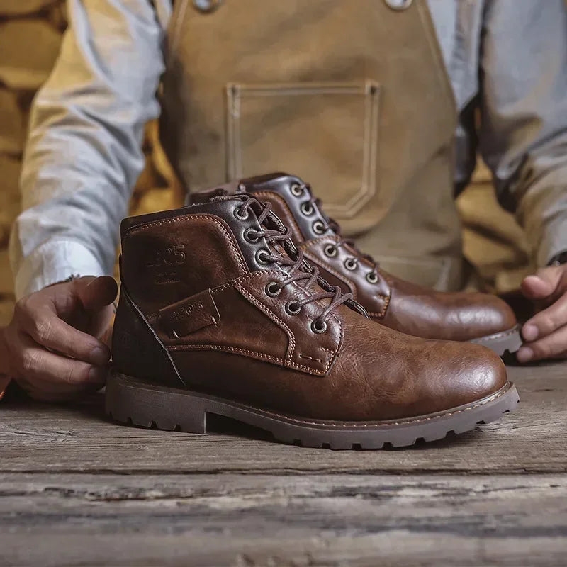 Parker | Leather Ankle Boots for Men in British Style