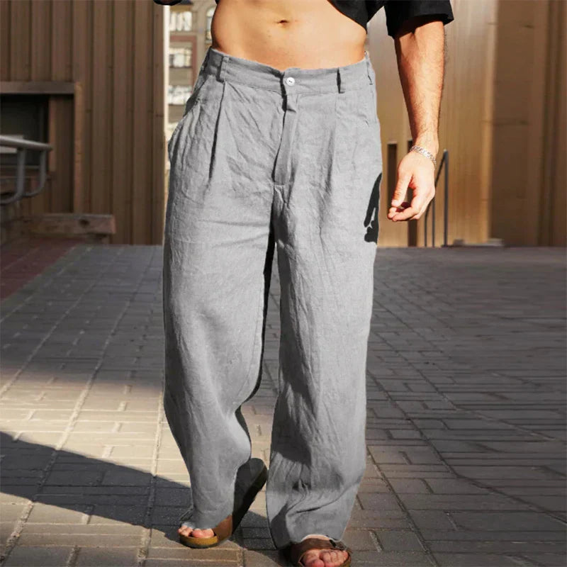 DARIO | WIDE-LEG LINEN PANTS