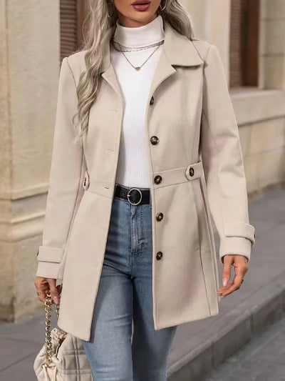 TRUDY - Elegant Tweed Winter Coat