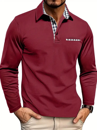 ARVID – Classic long-sleeved polo shirt