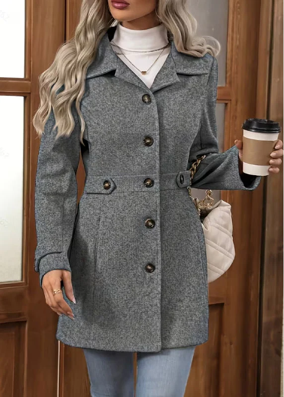 TRUDY - Elegant Tweed Winter Coat