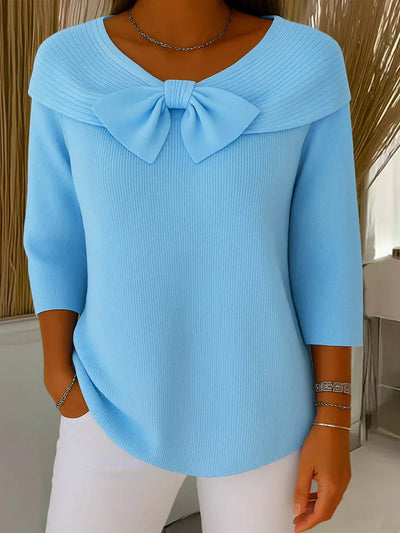 LIRYA - Elegant Knitted Top with Bow