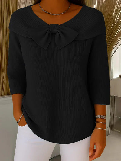 LIRYA - Elegant Knitted Top with Bow